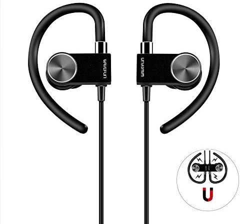 Bluetooth Headphones, Wavefun Wireless 4.1 Magnetic Earbuds aptX Stereo Earphones with Mic for Sports Headset (CVC 6.0 Noise isolation, Up to 8 Hours of Talk Time)