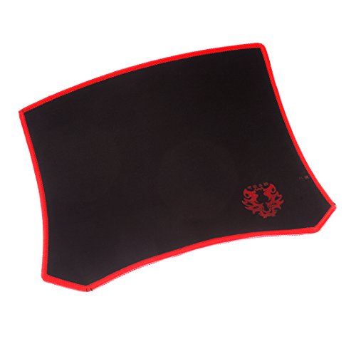 Wan Tu Big Wolf Mouse Mat Natural Rubber and Mutispandex (Red with Black)