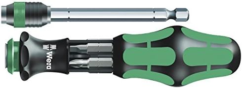 Wera - 05051024001 - Kraftform Kompakt 25, 7pc, Hard Black Handle and Soft Green Accents, Variety Pack