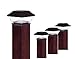 EZSolar QTP7-R2-BK-4 Solar Powered Led Black Metal Post Cap Light (4-Pack)