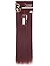 Lelinta 7Pcs Full Head 16 Clips in on Double Weft Hair Extensions, Rose Red Straight, 23inch 160g