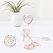 JANOU 10pcs Heart Shape Place Card Holder Picture Stand Note Clip for Wedding Party Favor (Rose Gold)