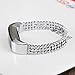 for Alta HR & Alta Bands TenYun Replacement Luxury Color Crystal Embellishment Bling Man & Woman Stainless Steel Metal Band Strap/Bangle for Fitbit Alta HR & Alta (White Crystal-Silver)