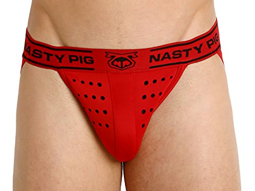 Nasty Pig Neoprene Perforated Jock Red