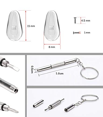 image for Eyeglass Nose Pads, PTSLKHN 15mm Soft Silicone Air Chamber Eyeglasses 