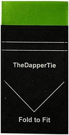 TheDapperTie - Men's Solid Flat Pre Folded Pocket Square on Card
