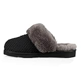 UGG Women's W Cozy Knit Slipper, Black, 11 M US
