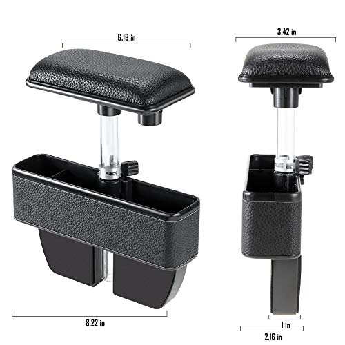 image for LILER Car Elbow Support Pads and Seat Pockets, Car Console Side Organi