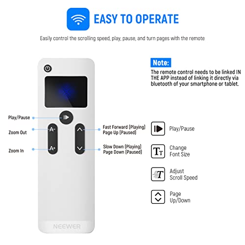 NEEWER X12 Aluminum Teleprompter with RT110 Remote Control (Connected