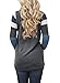 BLENCOT Women's Color Block Long Sleeve Tunic Sweatshirt Tops with Kangaroo Pocket-Black X-Large