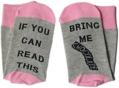 Reefa IF You Can Read This Please Bring Me Some Wine Socks, Womens Mens Couples Letter Print Ankle High Casual Socks