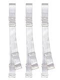 eBoot Clear Bra Strap Elastic Adjustable Bra Strap Replacement 3 Pair (12 mm)