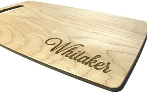 The Smart Baker Personalized Laser Etched Maple Cutting Board with Last Name - Perfect as a Shower, Wedding, or Housewarming Gift