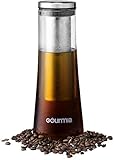 Gourmia GCM9825 Cold Brew Coffee Maker Gourmet Iced Coffee Maker With Removable Steeping Column, Airtight Design For The Freshest Brew 1 Liter Capacity