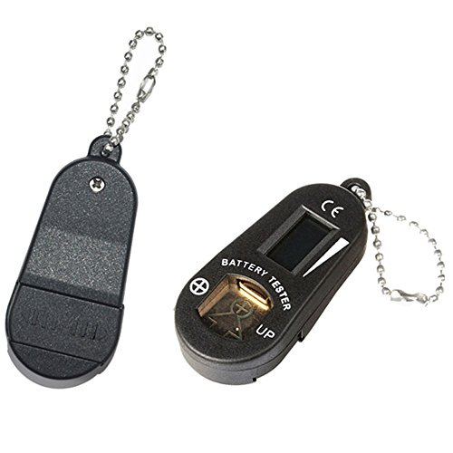 Hearing Aid Battery Testers with Spare Battery Storage Compartment (Black)