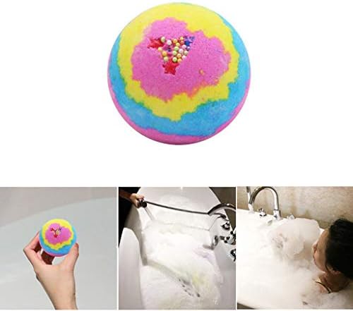 Natural Bath Bombs, Handmade Rainbow Rose Bubble Bath Bomb Gift Set,Fizzy Spa to Moisturize Dry Skin, Perfect Gift idea for Women