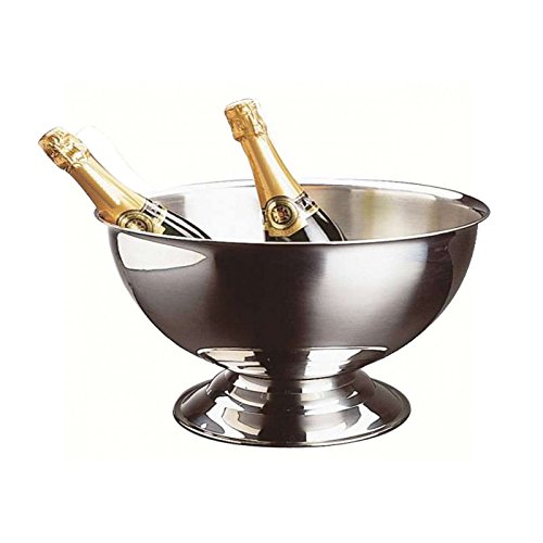 TheKitchenette Grande Vasque à Champagne Acier Inoxydable Gris 40 cm