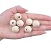 BronaGrand 100pcs 17mm Natural Color Round Ball Wood Spacer Beads Jewelry Findings Charms(About 17mm)
