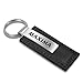 Au-TOMOTIVE GOLD Rectangular Leather Key Chain for Nissan Maxima (Black)