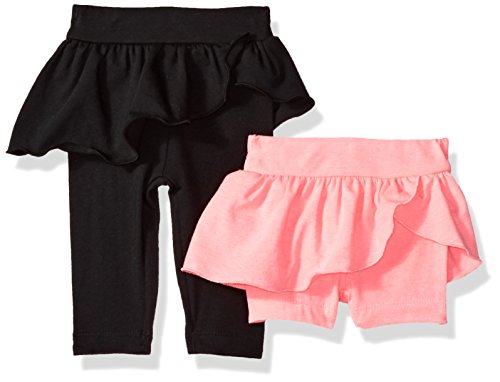 Gerber Baby Girls' Legging and Bike Short Bundle, Pink/Black, Newborn