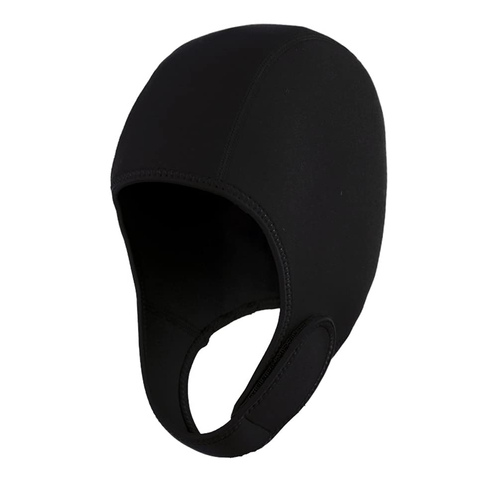 Men Women Swim Cap with Chin Strap Thermal Neoprene Nylon Swim Cap Hat Head Warm Hood Swimming Cap Wetsuit Adjustable Diving Surfing Rafting Hat for Women & Men