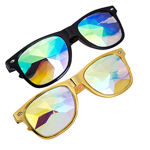 Careonline Festivals Kaleidoscope Glasses Rainbow Prism Sunglasses Goggles