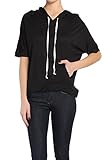 Themogan Women'S Dolman Short Sleeve Hooded Pullover Top