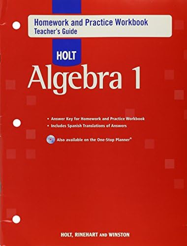Homework Practice Workbook, Teacher Guide, Algebra 1 1st Edition