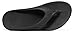 Oofos Original Unisex Black Thong Sandal (Includes Foot Massager) (Men 7 Women 9)