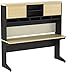 Ameriwood Home Pursuit Credenza and Hutch Bundle, Natural/Grau