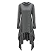 Bodycon4U Womens Asymmetrical Irregular Hem Loose Long Sleeve Hooded Dress