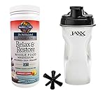 Garden of Life Dr. Formulated Magnesium Raspberry Lemon 8.1 oz (230 g) in Bundle with Jaxx Shaker Black 28 oz