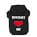 EXPAWLORER Dog Hoodies- Fall Soft and Warm Dog Sweatshirt with Leash Hole, Winter Autumn Fleece Pet Clothes with Bitches Love ME Print for Puppy,Cat, Small Medium Large Dogs
