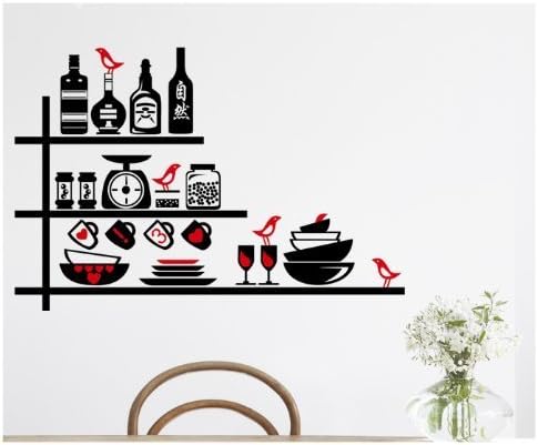 Seasoning Pot Bottles Wall Decals Cups Bowls Kitchenware Murals for Kitchen