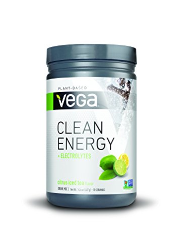 Vega Clean Energy US Citrus Iced Tea (15 Servings, 14.4 oz) - Pre-workout, Vegan, Non Dairy, Gluten Free, Non GMO Vega Clean Energy US Citrus Iced Tea (15 Servings, 14.4 oz) - Pre-workout, Vegan, Non Dairy, Gluten Free, Non GMO
