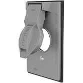 BELL 5155-0 Weatherproof Device Cover, Gray, Hubbell