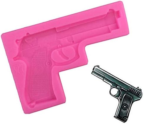 Gun Pistol 3D Silicone Cake Decorating Fondant Sugar Craft Molds Candy Chocolate Mold Soap Making Molds Wax Mould Ice Tray