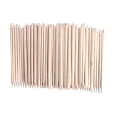JOVANA 100 pcs Nail Art Orange Wood Sticks Cuticle Pusher Remover Manicure Pedicure Tool 120mm