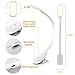 Wobrikosee LED Desk Lamp, Rechargeable Clip On Light with 30 Mins Timer, Touch Switch, White Color, Modern Style, Energy-efficient, Cordless, Desk Lamp