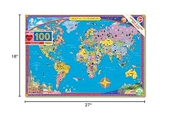 eeBoo: World Map 100 Piece Puzzle, Provides