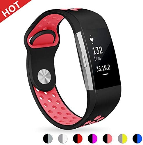 MOSTY Fitbit Charge 2 Strap, Adjustable Soft Silicone Bands Silica Gel Replacement Sport Bands Fitbit Charge2 Heart Rate Fitness Wristband