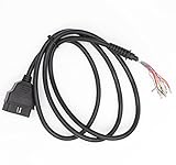Adduswin C0027 OBD 16 Pin J1962 OBD2 OBD-II Male Connector to Open Plug Wire with Terminal Assembly, OBD Diagnostic Extension Cable Pigtail for OBD DIY Adapter (150cm, 59