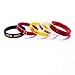 Johirim US AMIC Silicone Wristband Bracelet -4 or 5PCS Assorted Color