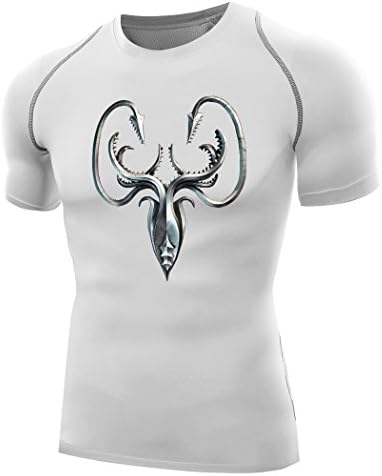 Sysuer Mens House Greyjoy of Pyke Logo Base Layer Bike Wear Training Tshirt Tees
