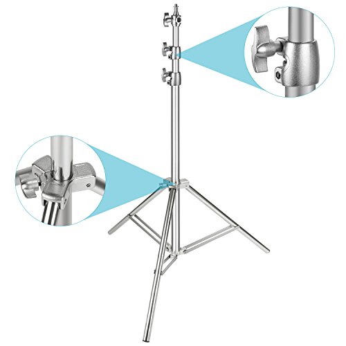 image for Neewer Stainless Steel Light Stand Silver, 86.6 inches/220 centimeters