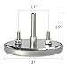 GasSaf Lid Thermometer Temperature Gauge Replacement for Nexgrill, Grill master 720-0697, Charmglow 720-0234, Aussie, Brinkman, Members Mark and Other Gas Grill, Oval Stainless Steel Heat Indicator