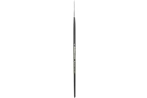 da Vinci Brushes 1203-1 Oil & Acrylic Series 1203 Maestro Rigger Brush, XL-Length Sharp Needle-Point Kolinsky Red Sable with Black Polished Handle, Size 1