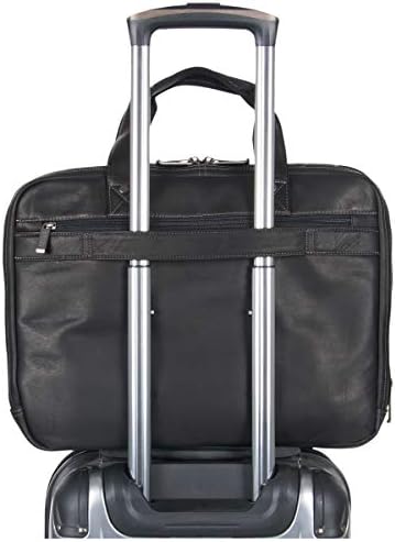 Kenneth Cole Reaction Reaction Manhattan Colombian Leather Expandable RFID 15.6" Laptop Business Briefcase Bag, Black 3 Kenneth Cole Reaction Reaction Manhattan Colombian Leather Expandable RFID 15.6" Laptop Business Briefcase Bag, Black