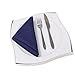 ColorBird Elegant Waffle Jacquard Cloth Napkins 17 x 17 Inch Washable Dinner Napkins Water Resistant Spillproof Polyester Fabric Table Napkins for Baby Shower Weddings Parties Banquets, Set of 4, Navy