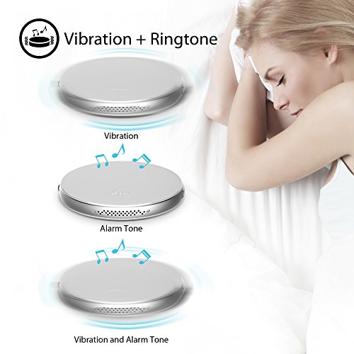 Smartshaker 2 by iLuv, Portable Vibrating Travel Alarm Bed Shaker with Multiple Alarms for Heavy Sleepers, Deaf People, Couples and Seniors (White) - Thumbnail 2